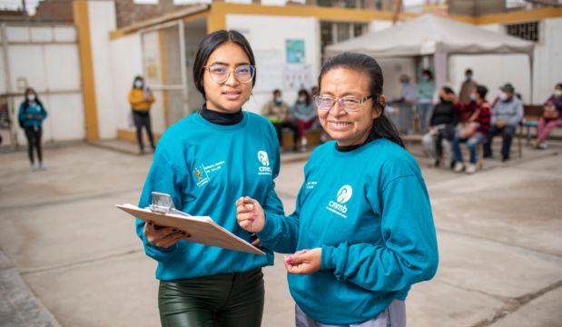 ortrait of CMMB Community Health Worker Charo and her daughter, Daniela, also a Community Health Worker